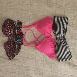 Various swimsuit tops
